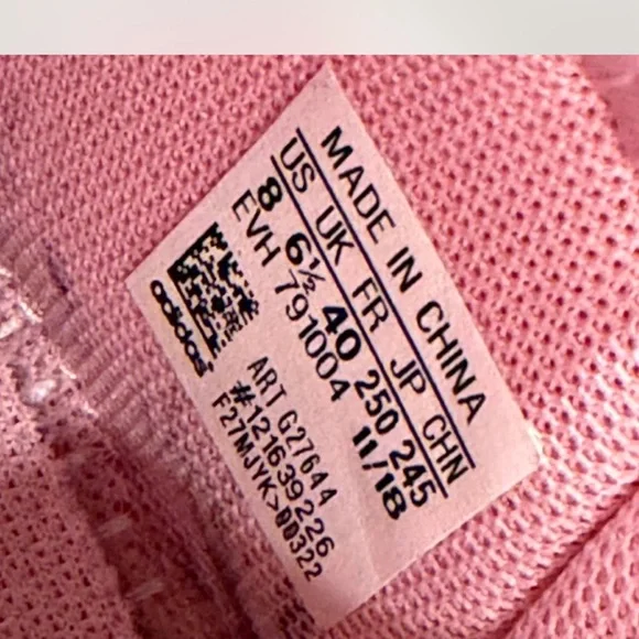 adidas women Pink and Cream Athletic Sneakers - Picture 6 of 6